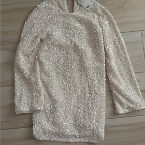 H&M Cream Sequin Dress